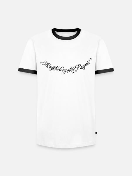Strength Loyality Respect 2 - Männer Kontrast-T-Shirt - Weiß/Schwarz