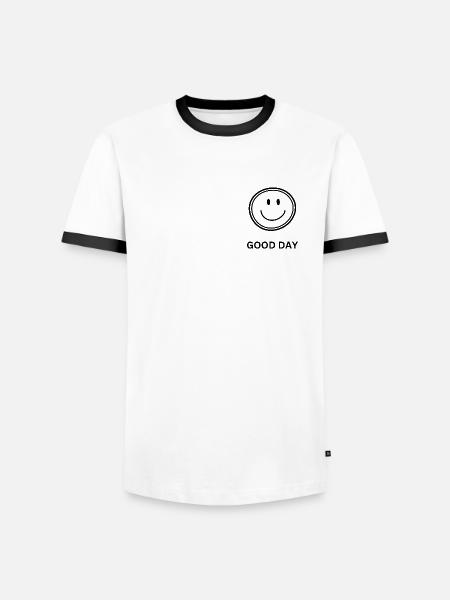 Good Day - Men's Ringer Shirt - white/black