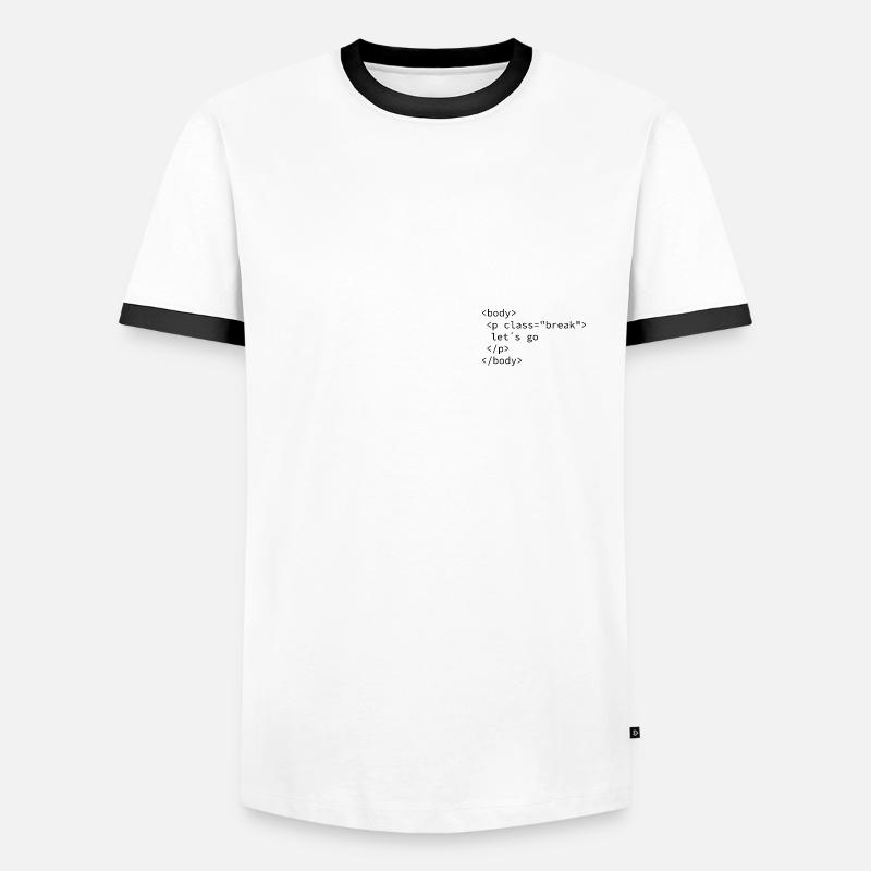 Take a break - Men's Ringer Shirt - white/black