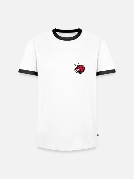 ladybugs - Men's Ringer Shirt - white/black
