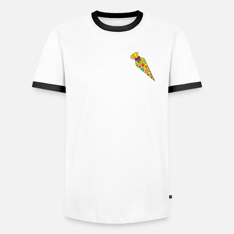 School Cone Sugar Cone - Men's Ringer Shirt - white/black