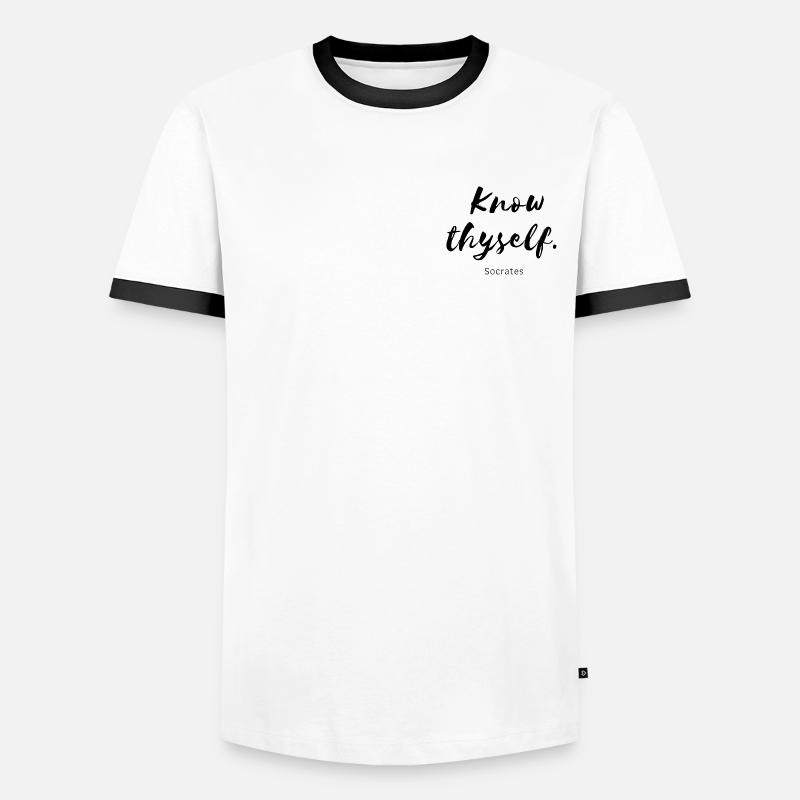 Know thyself Socrates - Men's Ringer Shirt - white/black
