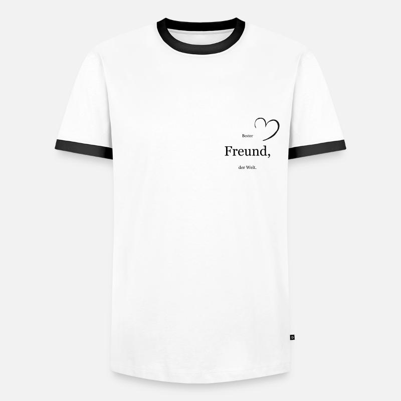 Bester Freund - Männer Kontrast-T-Shirt - Weiß/Schwarz