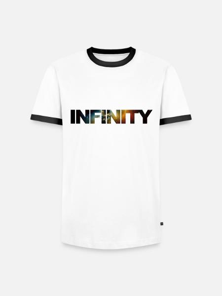 Infinity Infinity Starry Galaxy - Men's Ringer Shirt - white/black