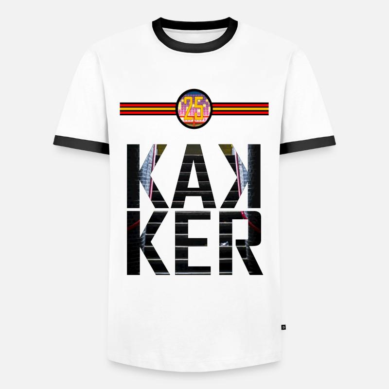 COCKROACH - Men's Ringer Shirt - white/black