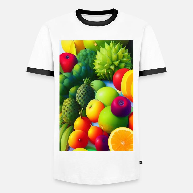 Fruit - Men's Ringer Shirt - white/black