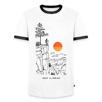 Sunset Slice - Men's Ringer Shirt - white/black - Front - AI Model Female 172 light (172cm) & AI Model Male 178 dark (178cm)