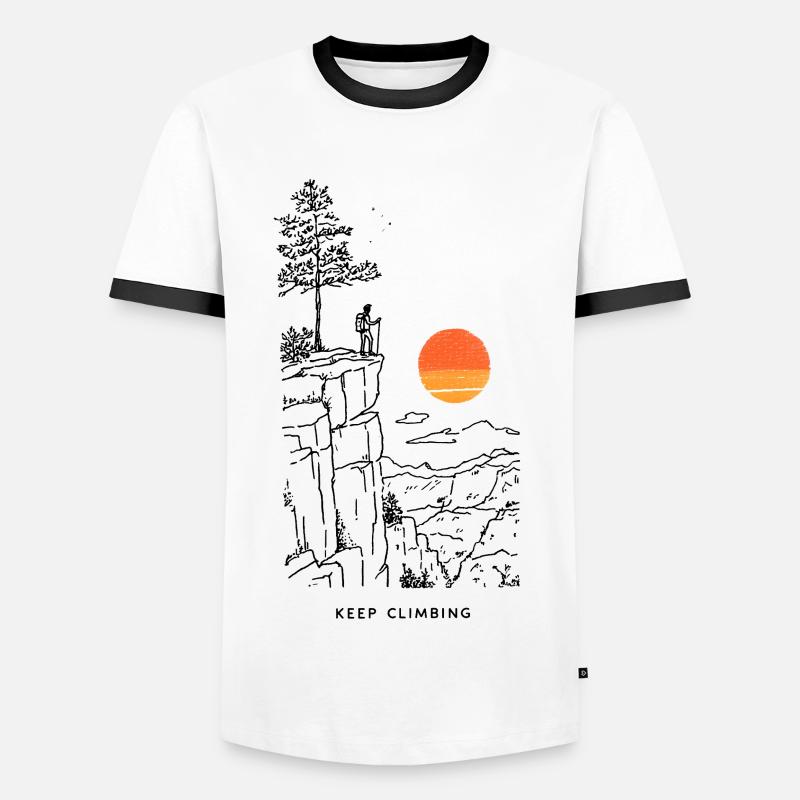 Sunset Slice - Men's Ringer Shirt - white/black