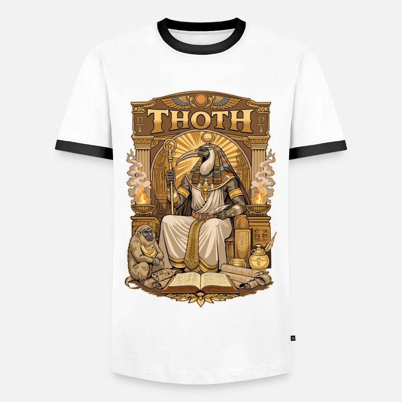 Thron von THOTH - Männer Kontrast-T-Shirt - Weiß/Schwarz