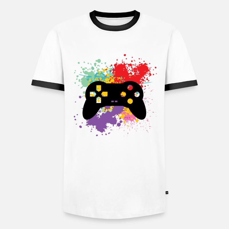 Console - Men's Ringer Shirt - white/black