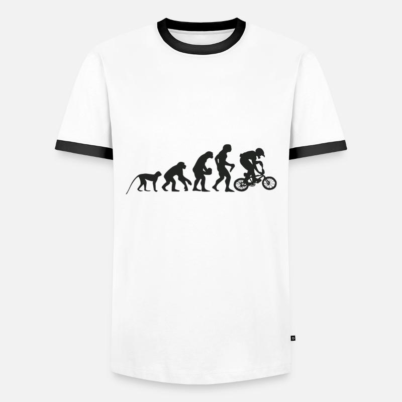 Evolution BMX - Männer Kontrast-T-Shirt - Weiß/Schwarz