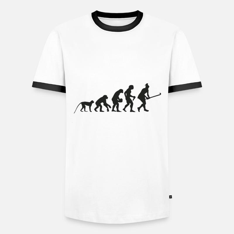 Evolution Hockey - Men's Ringer Shirt - white/black