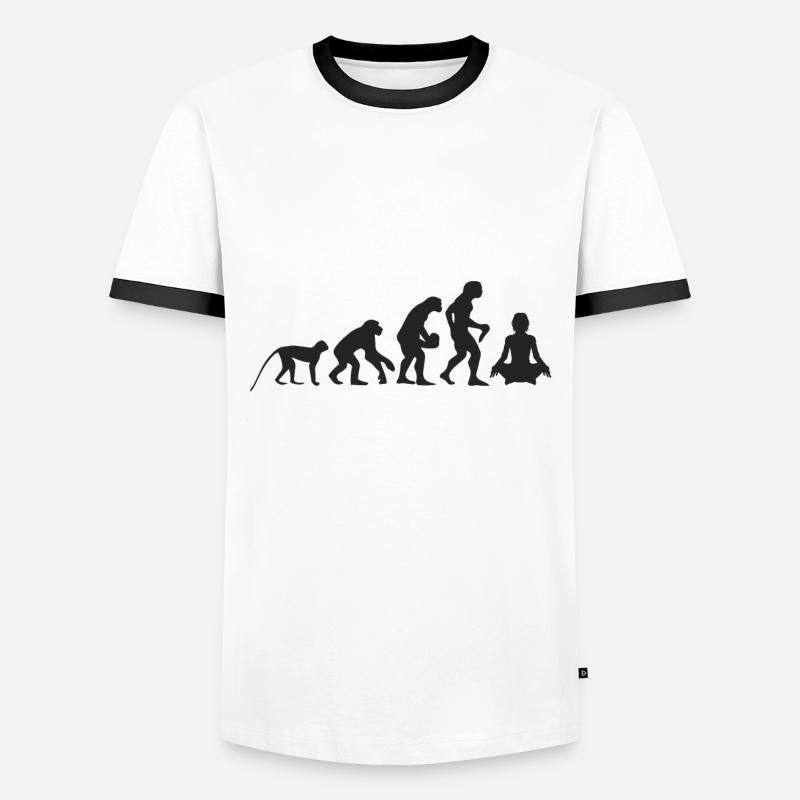 Evolution Yoga - Men's Ringer Shirt - white/black