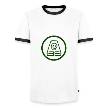 Erde Earth Nation Geschenk Idee - Männer Kontrast-T-Shirt - Weiß/Schwarz - Vorne - AI Model Female 172 light (172cm) & AI Model Male 178 dark (178cm)