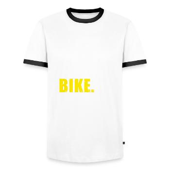 Eat Sleep Bike Wiederholen - Männer Kontrast-T-Shirt - Weiß/Schwarz - Vorne - AI Model Female 172 light (172cm) & AI Model Male 178 dark (178cm)
