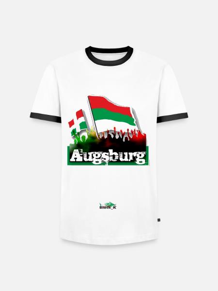 augsburg all4one - Männer Kontrast-T-Shirt - Weiß/Schwarz