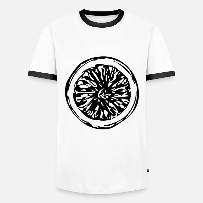 Lemon – lemon slice - Men's Ringer Shirt - white/black
