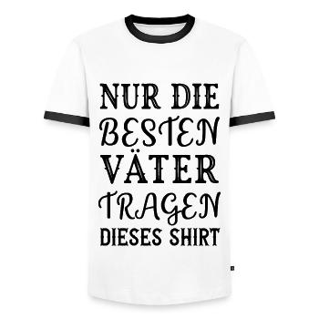 Bester Papa Vatertag Vater Geburtstag Männertag - Männer Kontrast-T-Shirt - Weiß/Schwarz - Vorne - AI Model Female 172 light (172cm) & AI Model Male 178 dark (178cm)