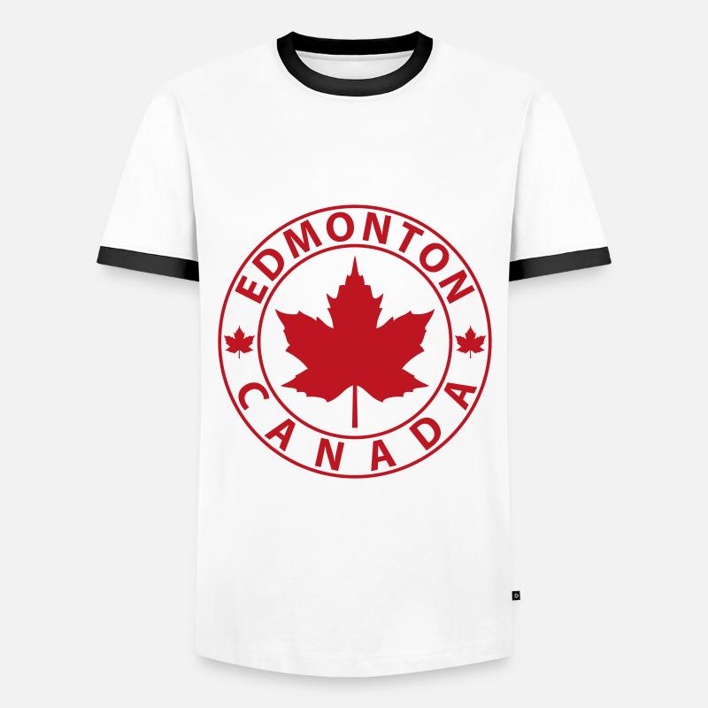 Edmonton - Men's Ringer Shirt - white/black