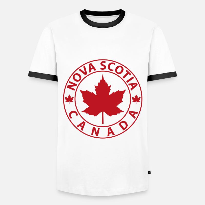 Nova Scotia - Männer Kontrast-T-Shirt - Weiß/Schwarz
