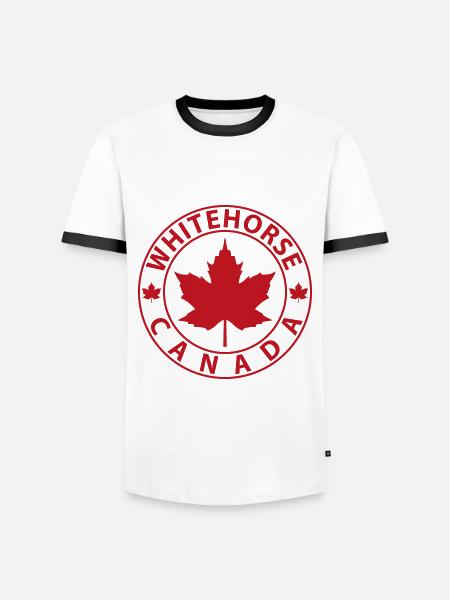 Whitehorse - Männer Kontrast-T-Shirt - Weiß/Schwarz