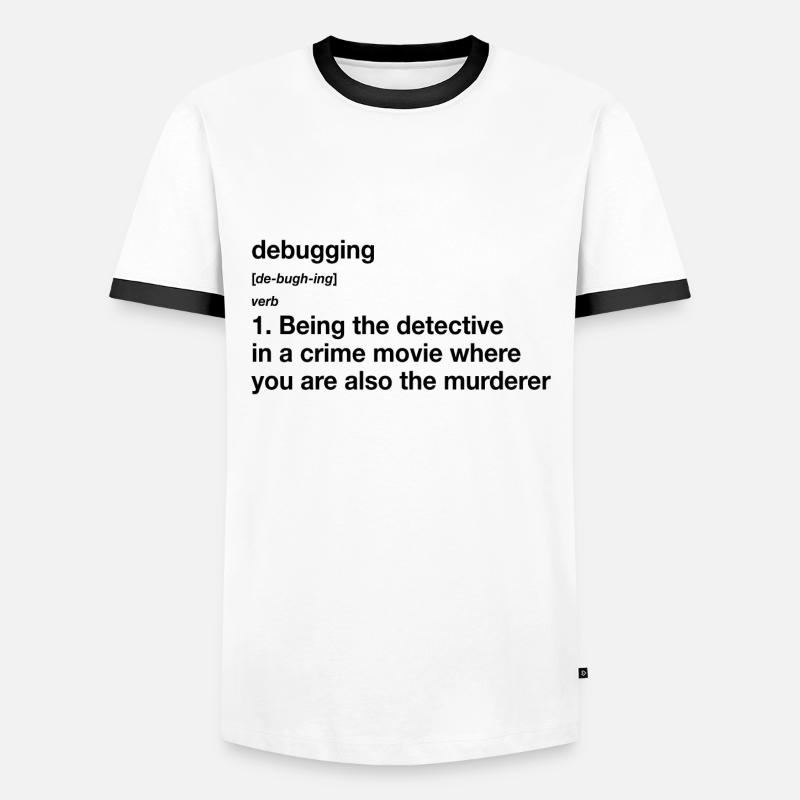 Debugging Definition - Männer Kontrast-T-Shirt - Weiß/Schwarz