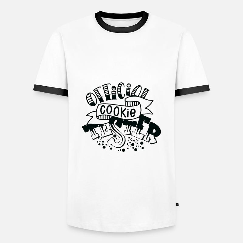 Offizieller Cookie-Tester - Männer Kontrast-T-Shirt - Weiß/Schwarz