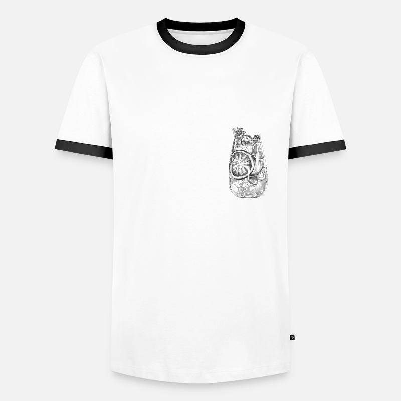 Summer Drink - Men's Ringer Shirt - white/black