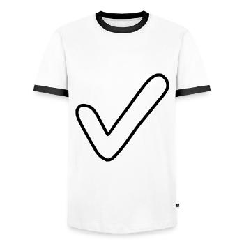 Crochet Emoji Esquisse Dessin Noir - T-shirt contrasté Homme - blanc/noir - Devant - AI Model Female 172 light (172cm) & AI Model Male 178 dark (178cm)