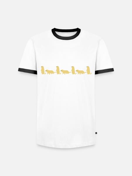 Marmot vector - Men's Ringer Shirt - white/black