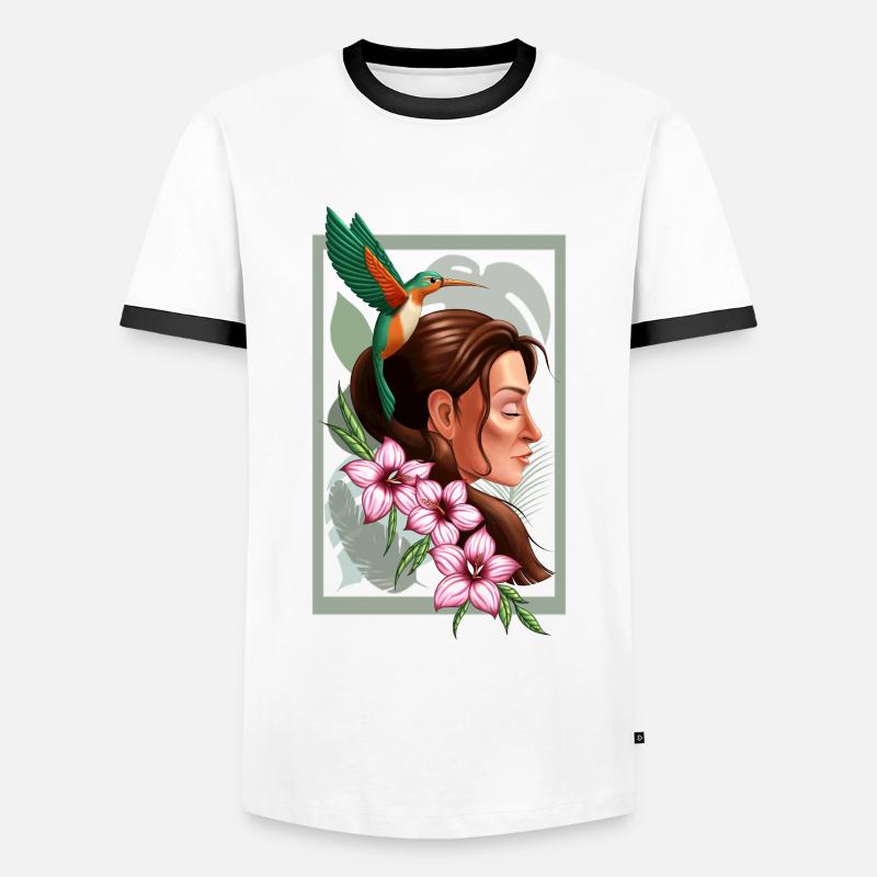 Mutter Erde - Männer Kontrast-T-Shirt - Weiß/Schwarz