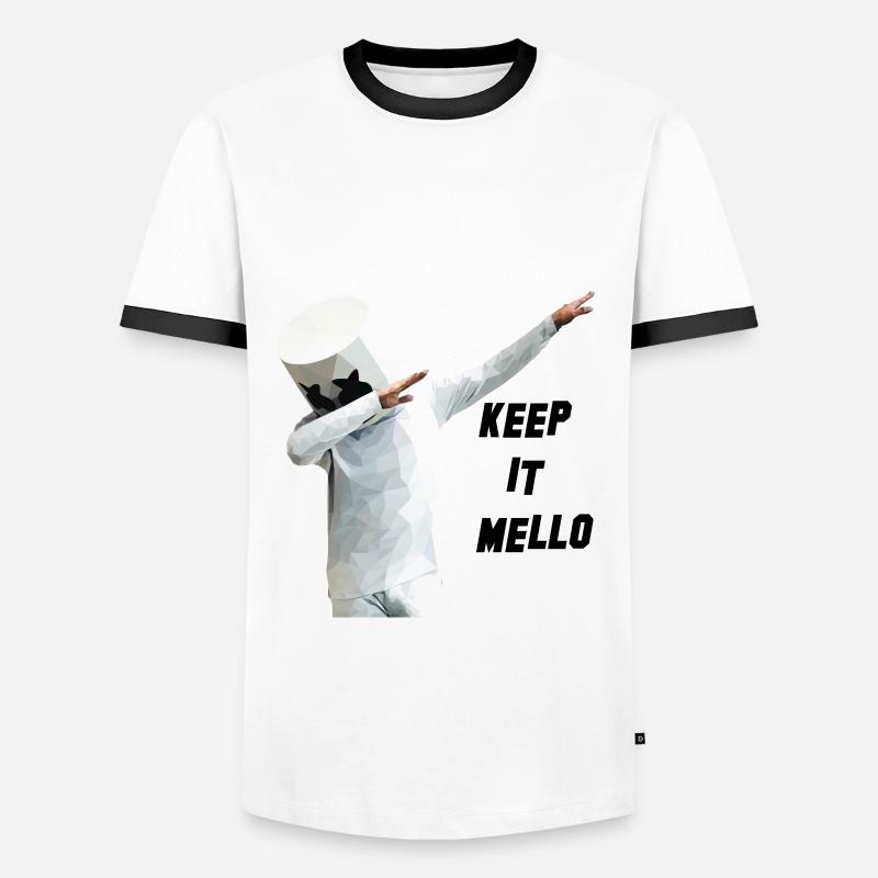 Keep it mello - Men's Ringer Shirt - white/black