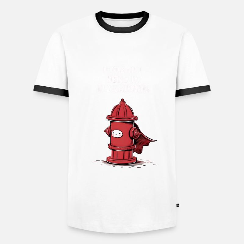 Hydrant Hero in Training - Men's Ringer Shirt - white/black