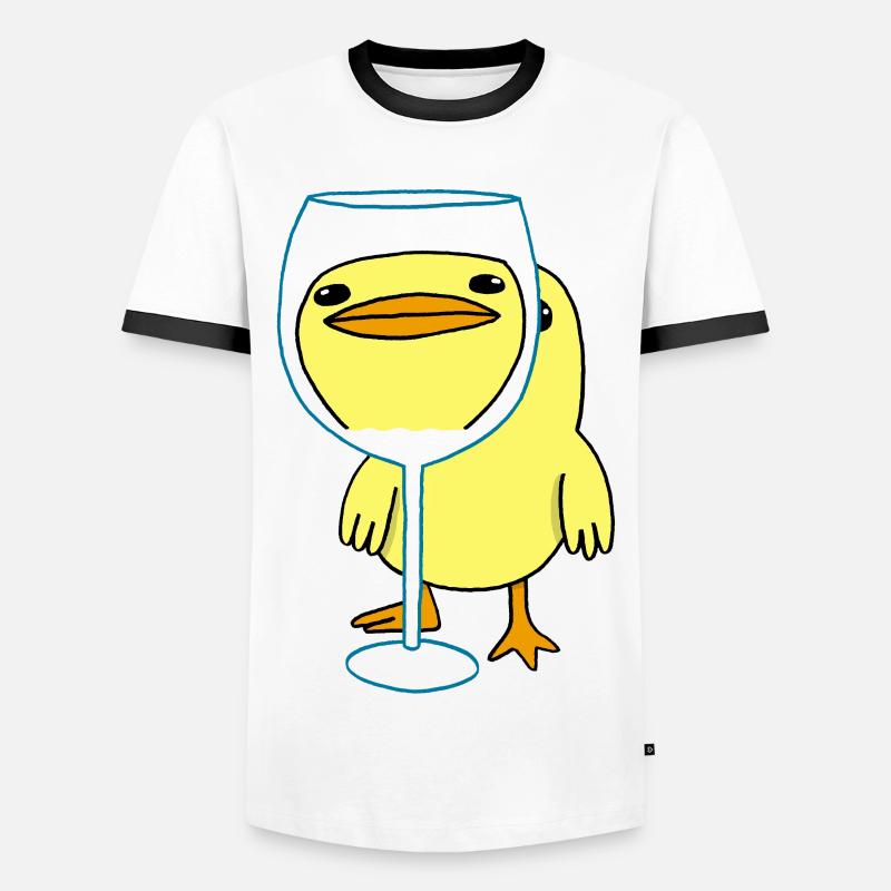 Cute Chick - Men's Ringer Shirt - white/black