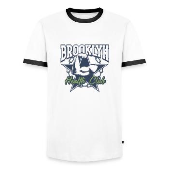 Coole Sprüche - Männer Kontrast-T-Shirt - Weiß/Schwarz - Vorne - AI Model Female 172 light (172cm) & AI Model Male 178 dark (178cm)