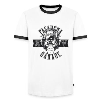 Cool engine sayings gift - Men's Ringer Shirt - white/black - Front - AI Model Female 172 light (172cm) & AI Model Male 178 dark (178cm)