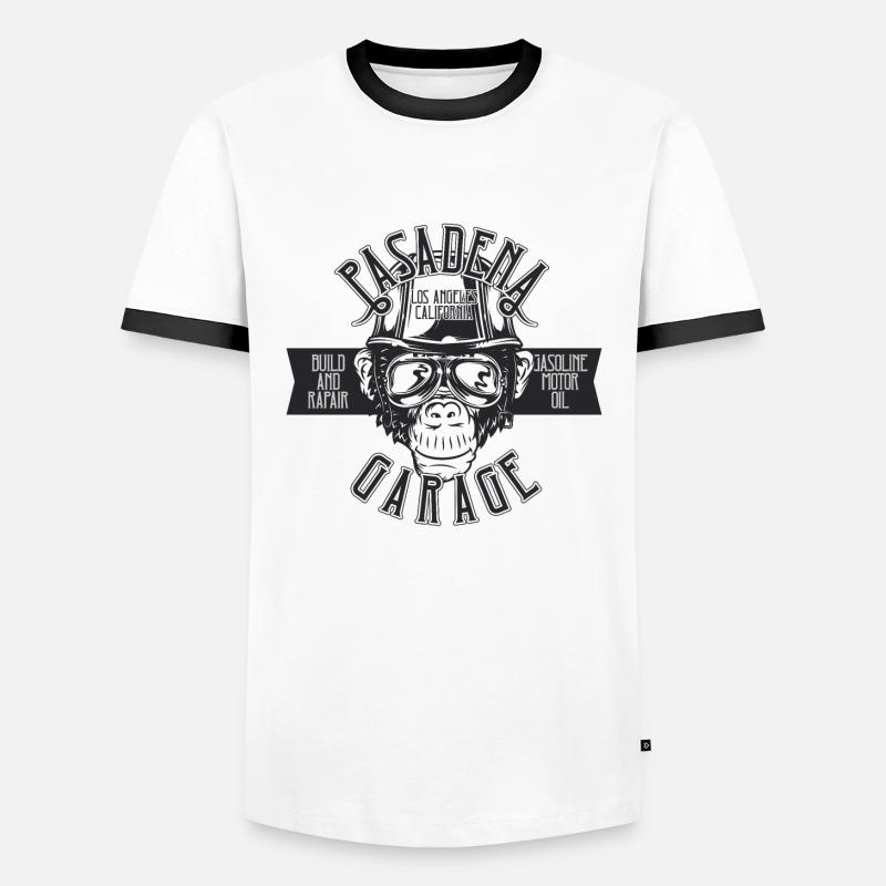 Cool engine sayings gift - Men's Ringer Shirt - white/black