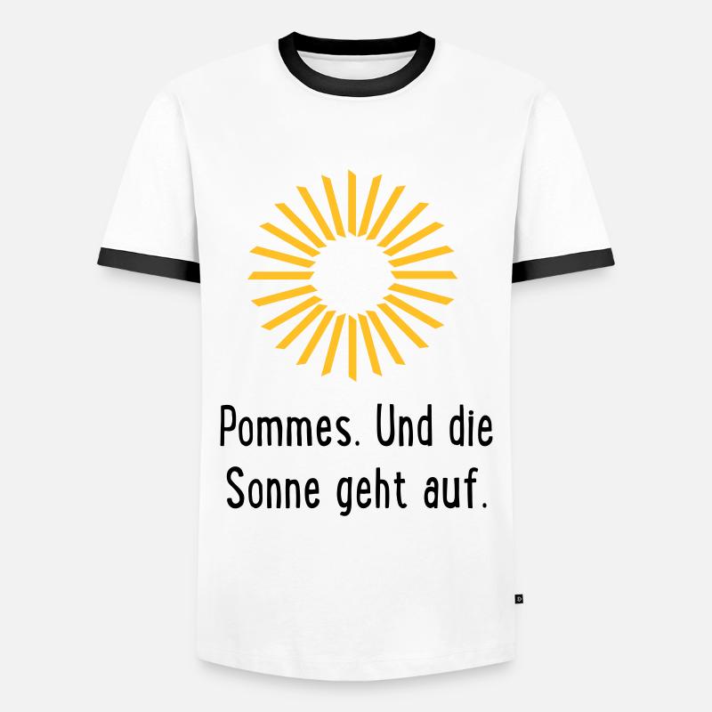 Frites - T-shirt contrasté Homme - blanc/noir