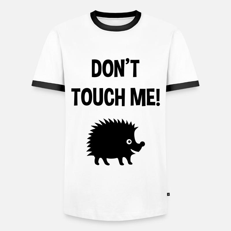 Don't touch me (hedgehog) - Men's Ringer Shirt - white/black