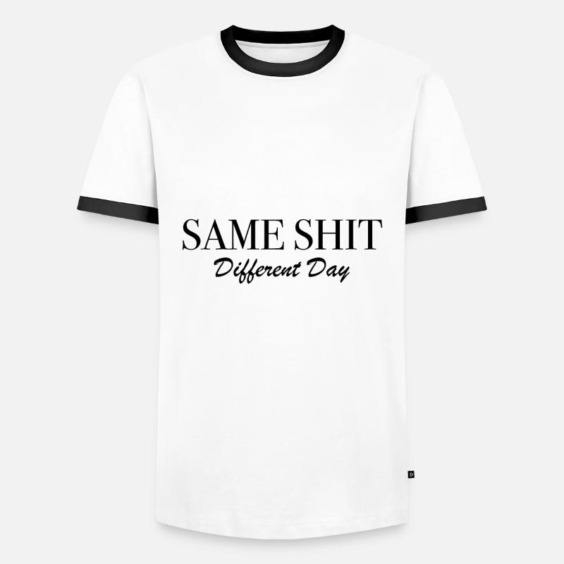 Same Shit Different Day - Men's Ringer Shirt - white/black