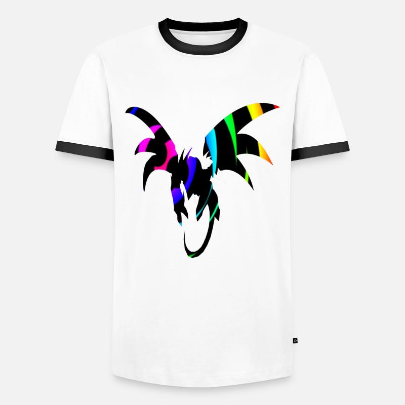 Dragon Bow Dragon Loop - Men's Ringer Shirt - white/black