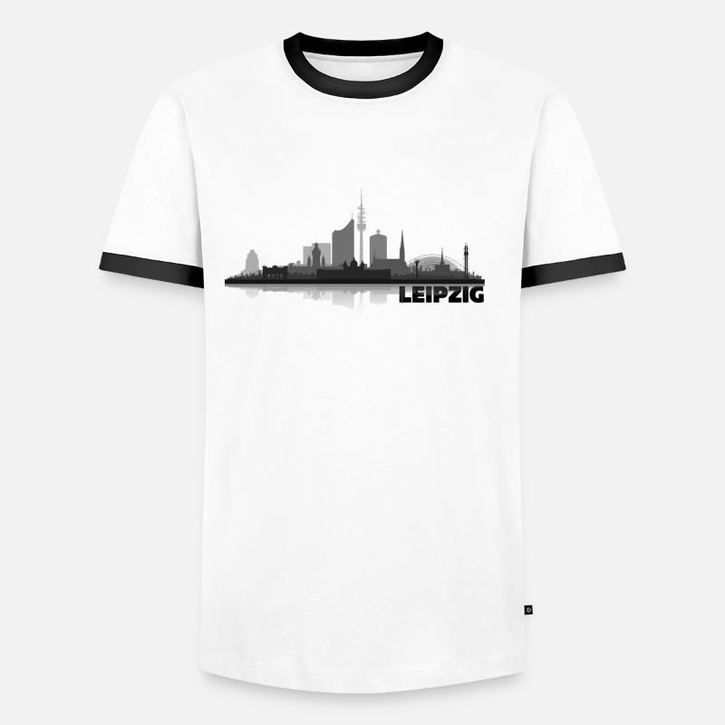 leipzig01 - Men's Ringer Shirt - white/black
