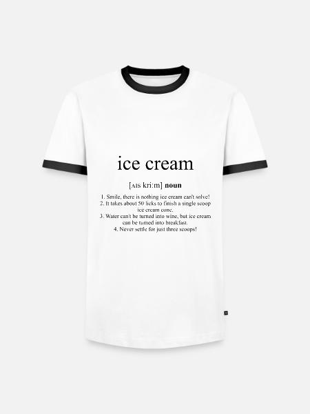 Crème Glacée - T-shirt contrasté Homme - blanc/noir