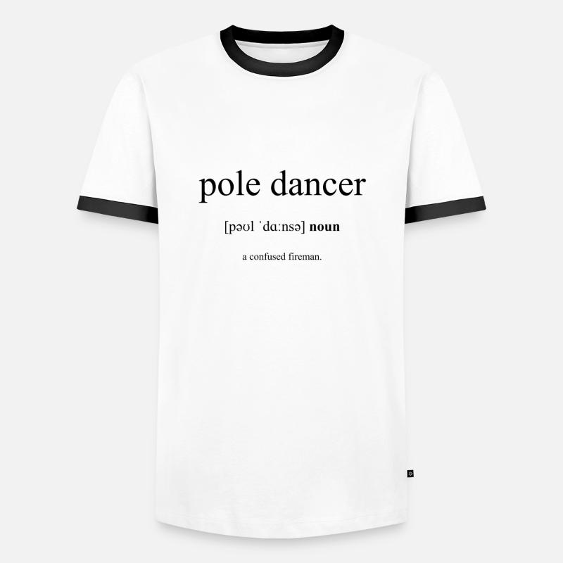 Pole Dancer (Pole-Tänzer/in) Definition Dictionary - Men's Ringer Shirt - white/black