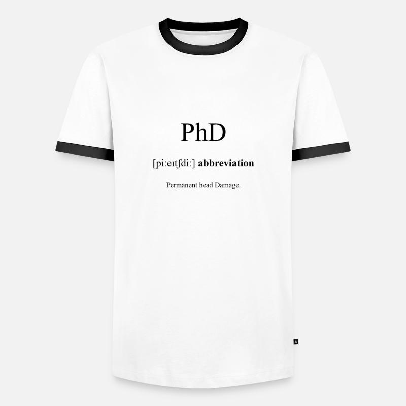 PhD (Promotion) Definition Dictionary - Men's Ringer Shirt - white/black