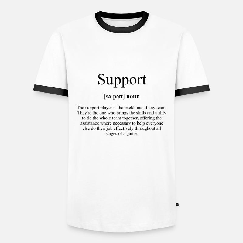 Support Definition Dictionary - Men's Ringer Shirt - white/black