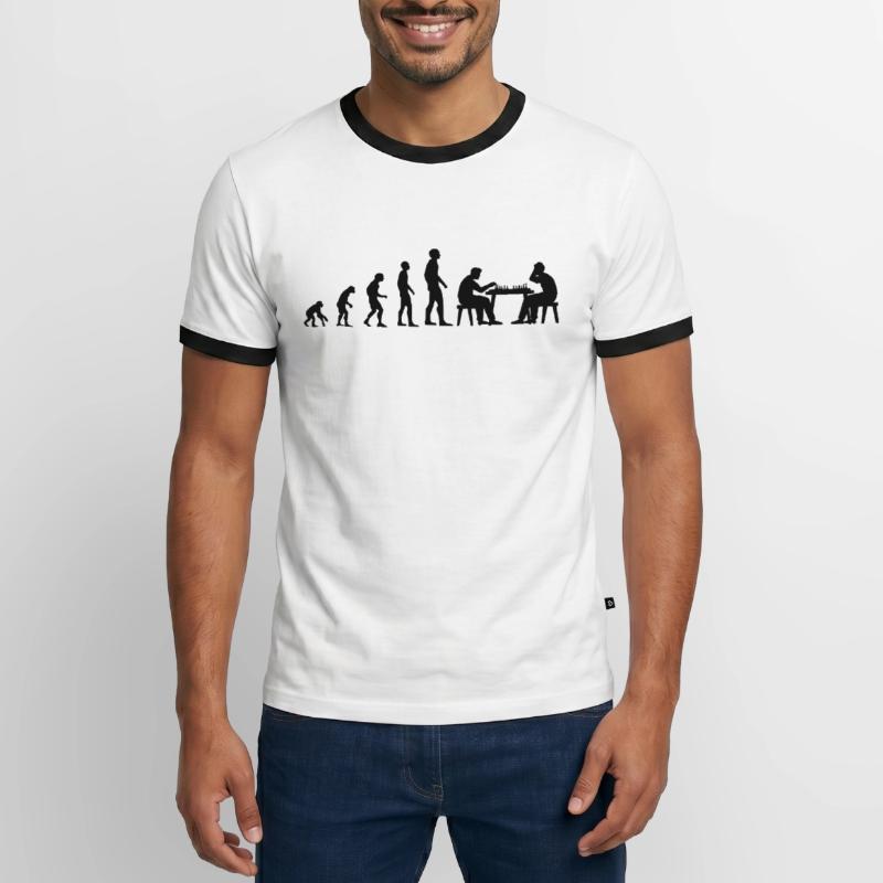 Évolution d’échecs Évolution T-shirt contrasté Homme