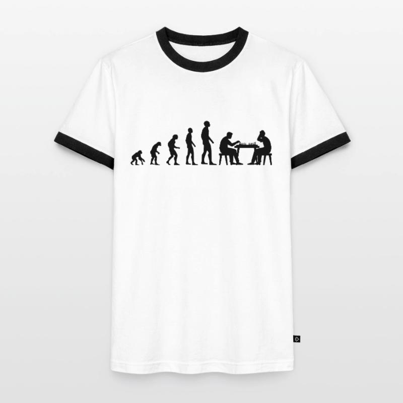 Évolution d’échecs Évolution T-shirt contrasté Homme