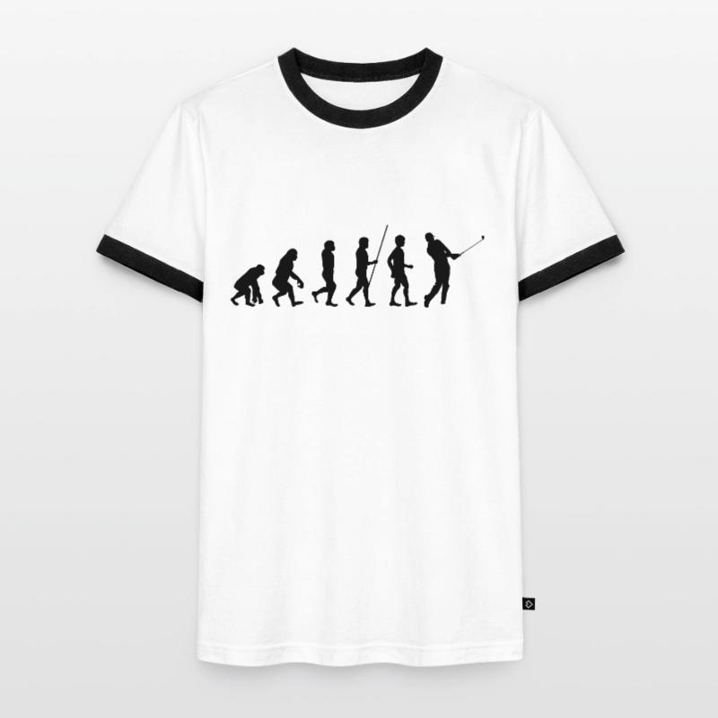 Golfeurs Golf Golf Evolution noir T-shirt contrasté Homme