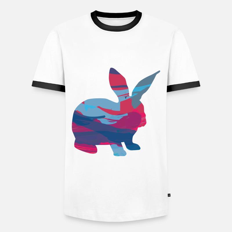 Rabbit Rabbit Rabbit - Men's Ringer Shirt - white/black
